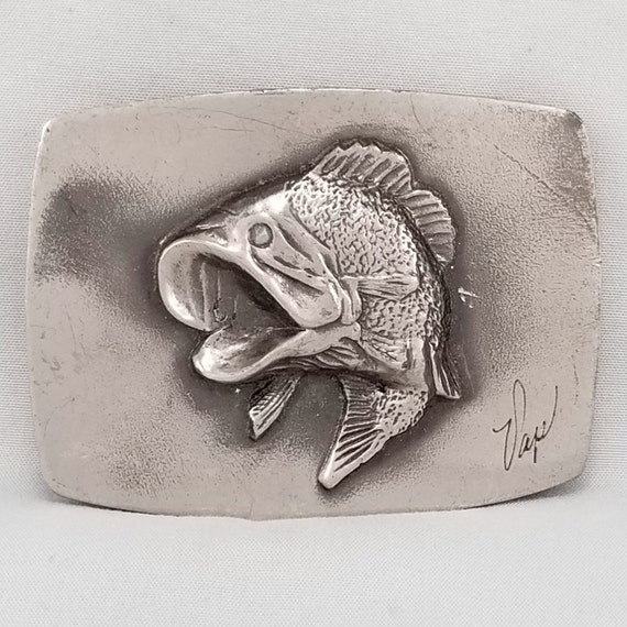 Vintage Belt Buckle 1979 Large Mouth Bass Fish USA Made By The Great  American Buckle Co. Heavy