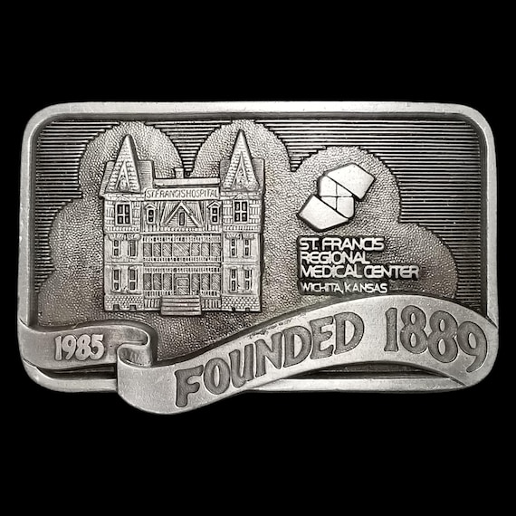 VTG Belt Buckle 1985 St. Francis Regional Medical Center Hospital Wichita Kansas