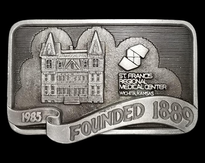 VTG Belt Buckle 1985 St. Francis Regional Medical Center Hospital Wichita Kansas