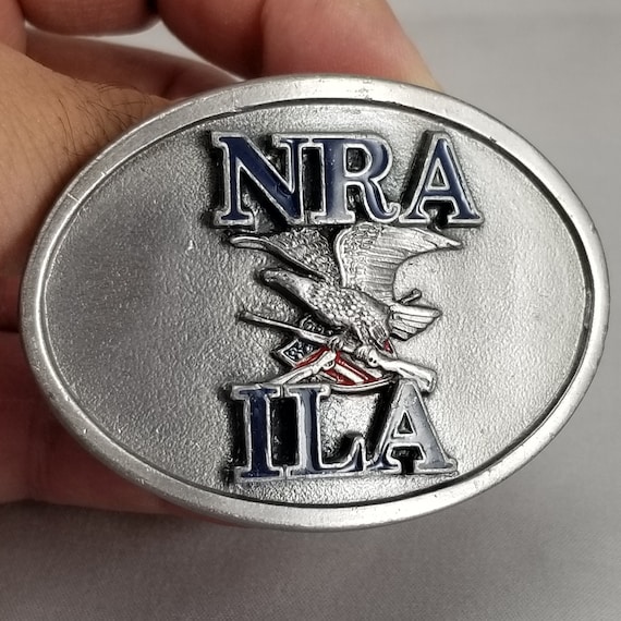 Belt Buckle Small Pewter NRA ILA Institute For Legislative Action USA Made