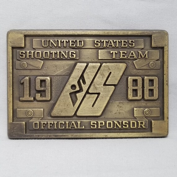 Belt Buckle 1988 XXIV Olympiad Seoul Korea United States Shooting Team Official