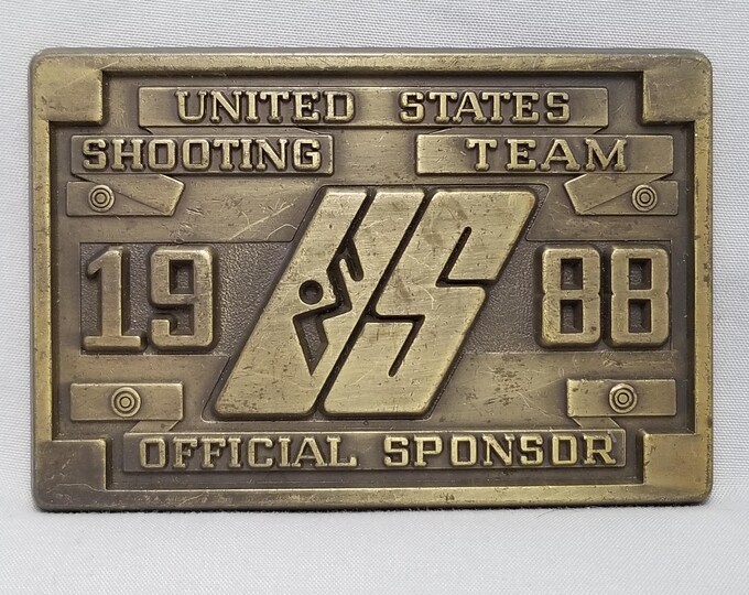 Belt Buckle 1988 XXIV Olympiad Seoul Korea United States Shooting Team Official