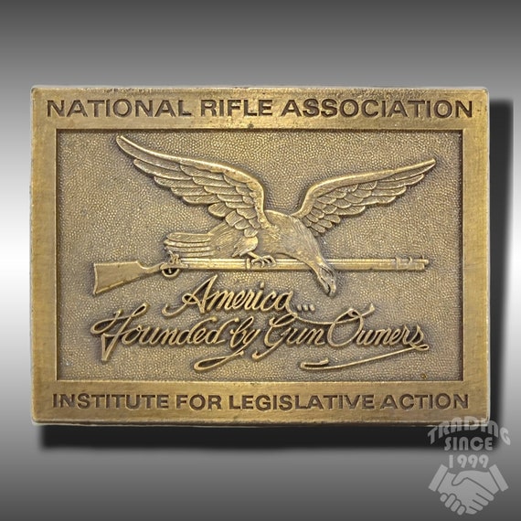 Vintage Belt Buckle NRA National Rifle Associatio… - image 1