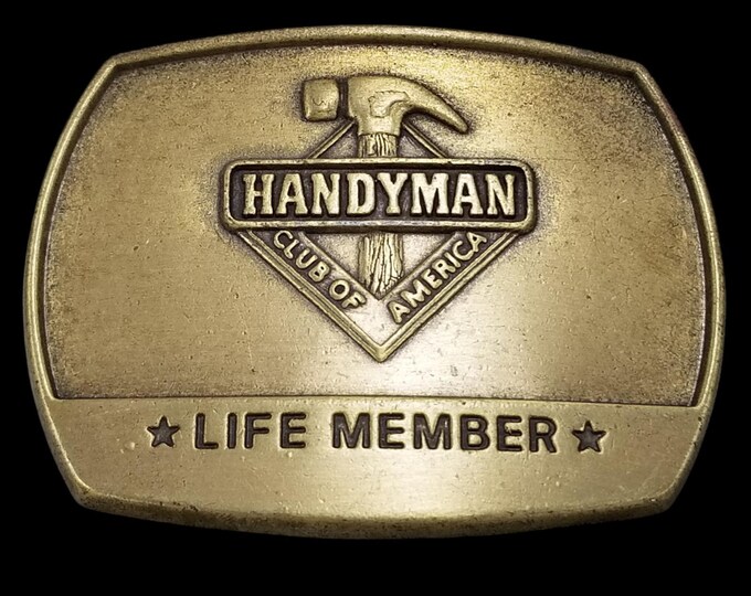 Vintage 1996 Handyman Club of America Life Member Belt Buckle Collectible
