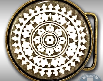 Belt Buckle Women's Modern Aztec Mayan Native USA Made By Nature Girl Designs