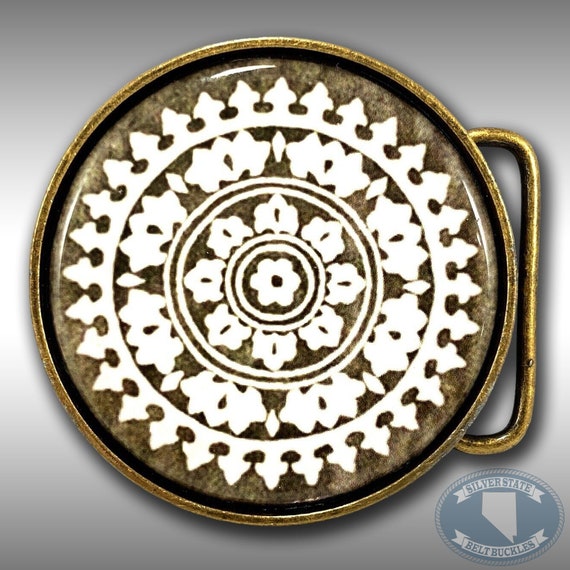 Belt Buckle Women's Modern Aztec Mayan Native USA Made By Nature Girl Designs