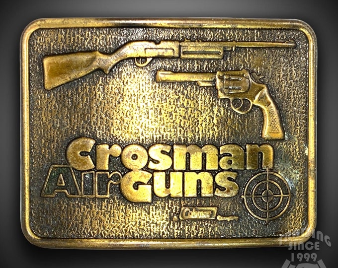 Vintage Belt Buckle Crosman Air Guns Airgun Rifles Pistols By Century Canada
