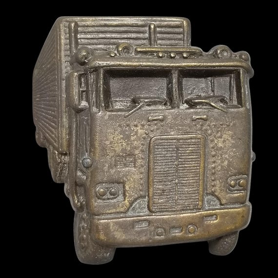 Vintage Belt Buckle Tractor Trailer 18-Wheeler Big Rig Truck Long Distance Haul