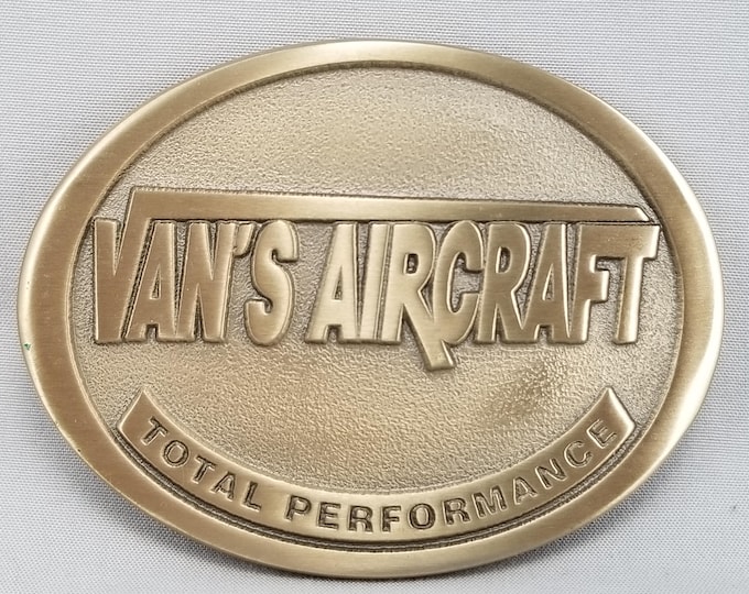 Vintage Belt Buckle Van's Aircraft Sportplane STOL Aerobatic Transportation USA