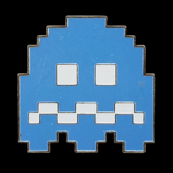 Pac-Man Blue Ghost Belt Buckle Namco Bandai Games Retro Pixel Art Accessory
