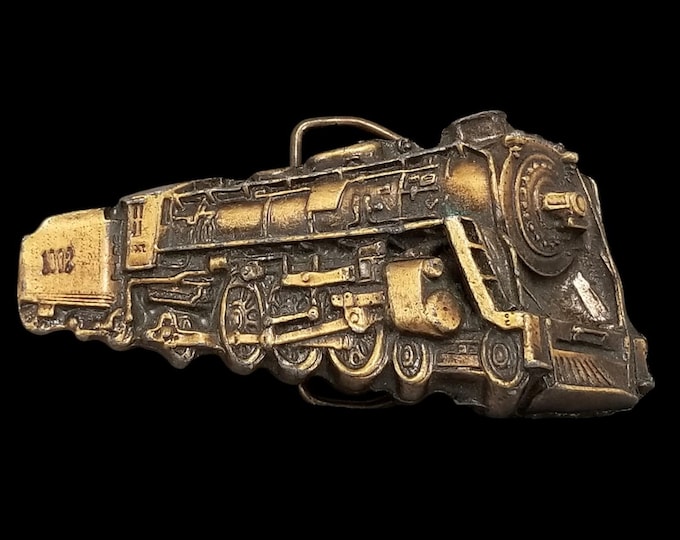 Vintage Train Belt Buckle - Unique Brass Locomotive Design Collector's Item