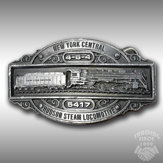 Belt Buckle 1985 New York Central Freight 4-6-4 Train Engine Hudson Steam Engine