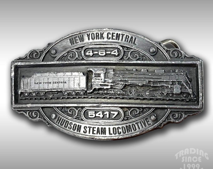 Belt Buckle 1985 New York Central Freight 4-6-4 Train Engine Hudson Steam Engine