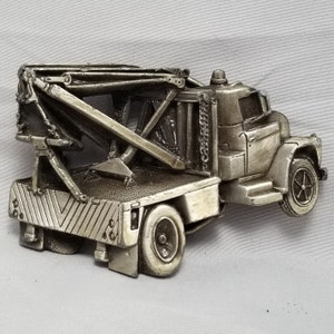 Vintage Belt Buckle 1981 Vintage Old Tow Truck USA Made By Bergamot Brass Works