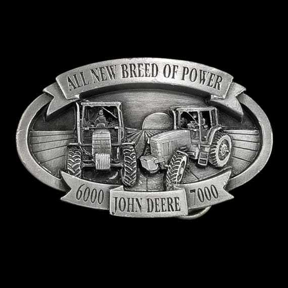 John Deere 1992 Tractor Belt Buckle: 6000/7000 Series Pewter Collector's Item