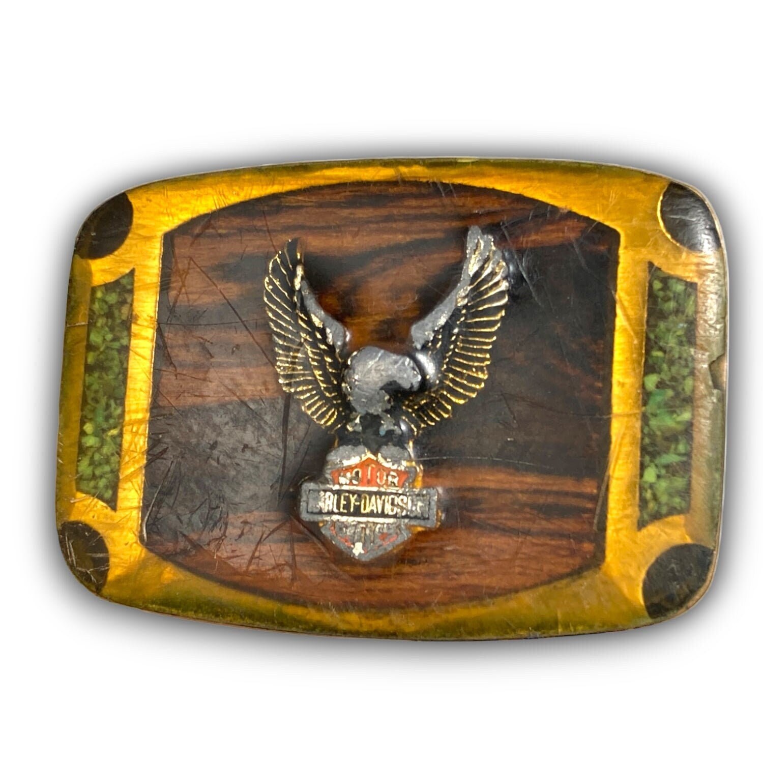 Harley Davidson Baron Solid Brass Eagle Belt Buckle – Vintage by Misty