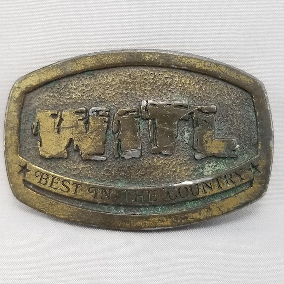 Vintage WITL Radio Belt Buckle, Country Music Lansing
