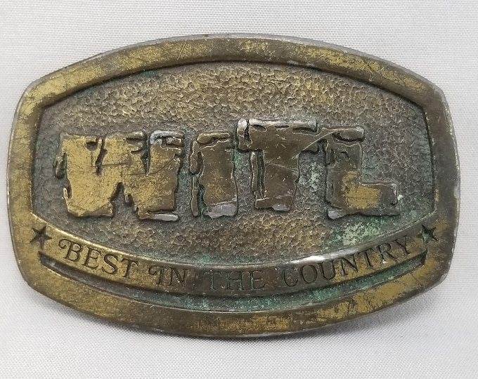 Vintage WITL Radio Belt Buckle, Country Music Lansing