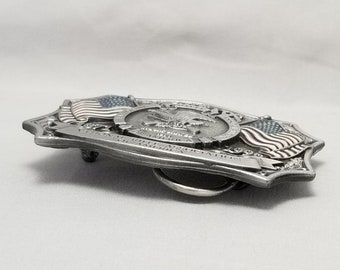 Belt Buckle Pewter NRA 125th Anniversary National Rifle