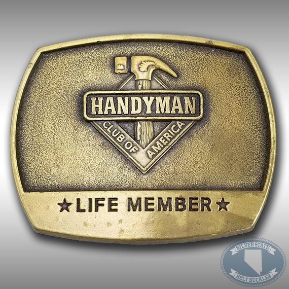Belt Buckle 1996 Handyman Club Of America Life Member Contractor Worker Gift
