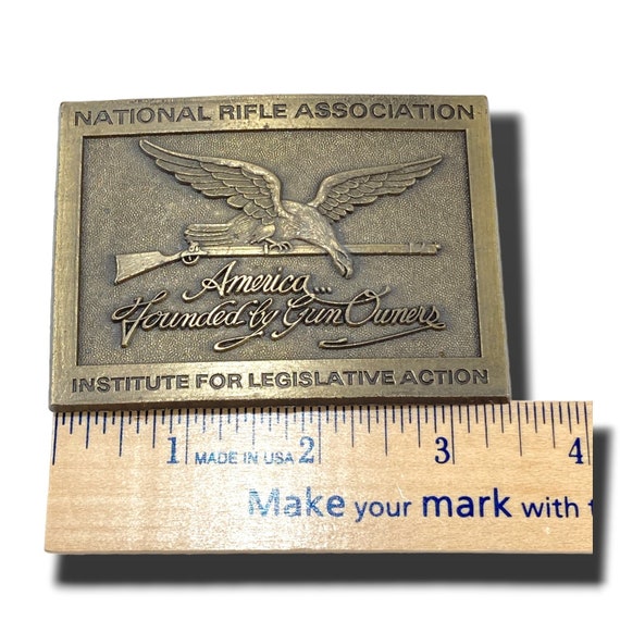 Vintage Belt Buckle NRA National Rifle Associatio… - image 4