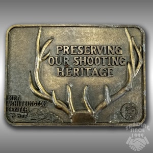 Belt Buckle NRA Preserving Our Shooting Heritage Antlers National Rifle Assoc