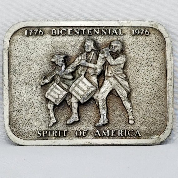 Belt Buckle Spirit of America 1776 Bicentennial 1976 USA By Napoleon Empereur