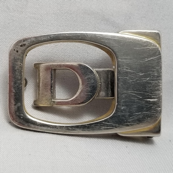 Vintage Belt Buckle Clamp Enclosure Letter D Dress Buckle