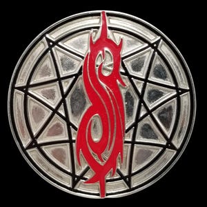Vintage Belt Buckle Slipknot Logo Star Heavy Metal Band Music Des Moines Iowa