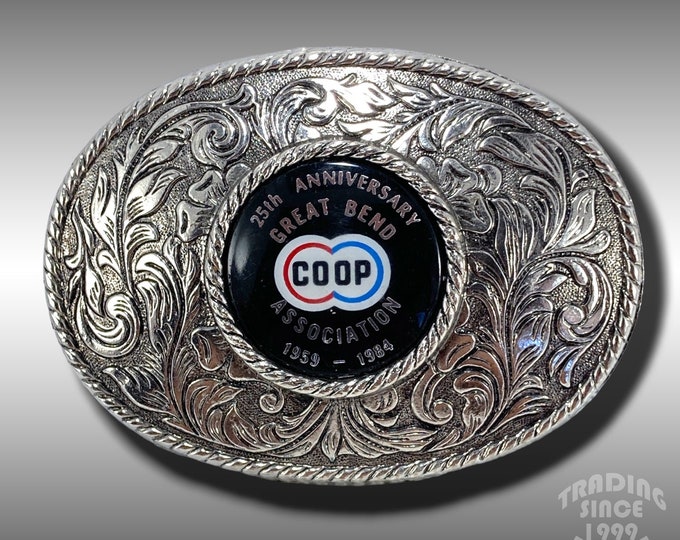 Belt Buckle COOP 25th Anniversary Great Bend Association 1959-1984 Serial #873