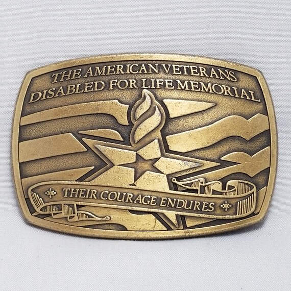 Belt Buckle The American Veterans Disabled For Life Memorial 2006 Sponsor USA