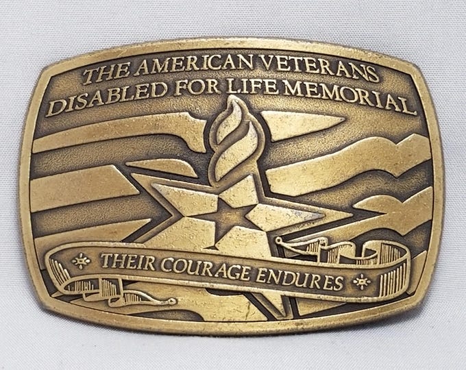 Belt Buckle The American Veterans Disabled For Life Memorial 2006 Sponsor USA