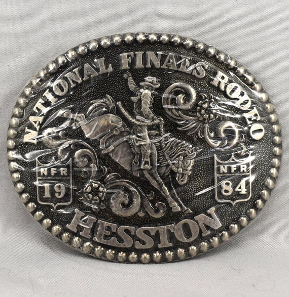 Vintage Belt Buckle NEW 1984 Hesston NFR National 