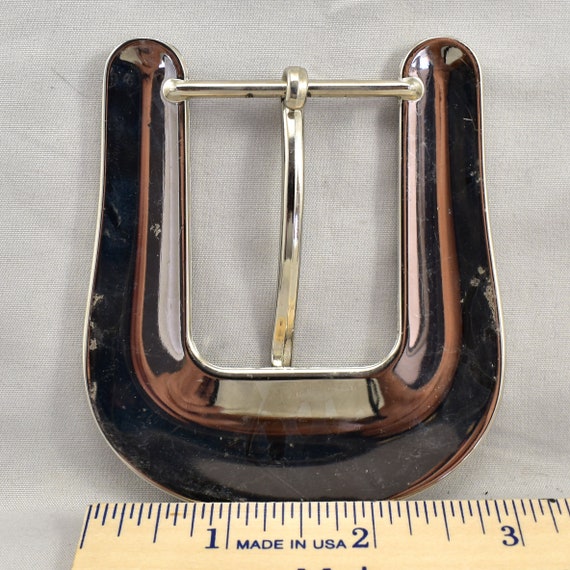 Vintage Belt Buckle Large Pin Buckle Ornate Filig… - image 9