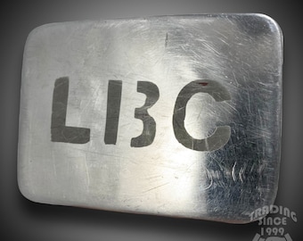 Vintage Belt Buckle LBC L 13 C Metal Silver Color Gift
