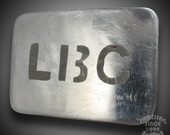 Vintage Belt Buckle LBC L 13 C Metal Silver Color Gift
