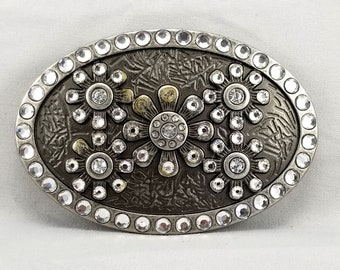 Vintage Nikalet Oversized Beaded Statement Belt Buckle  display picture 1