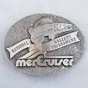 Belt Buckle National Walleye Tournament MerCruiser Fishing USA Made By Lewis
