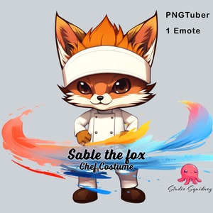 Chef Fox PNGtuber | Premade Pngtuber Twitch | Veadotube | Voice Reactive | Streamer