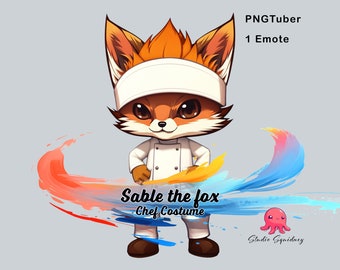 Chef Fox PNGtuber | Premade Pngtuber Twitch | Veadotube | Voice Reactive | Streamer