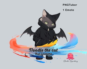 Halloween Cat PNGtuber | Premade Pngtuber Twitch | Veadotube | Voice Reactive | Streamer