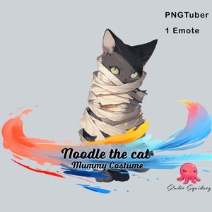 Halloween Cat PNGtuber | Premade Pngtuber Twitch | Veadotube | Voice Reactive | Streamer