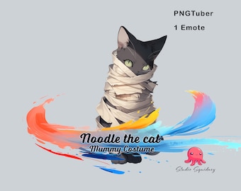 Halloween Cat PNGtuber | Premade Pngtuber Twitch | Veadotube | Voice Reactive | Streamer