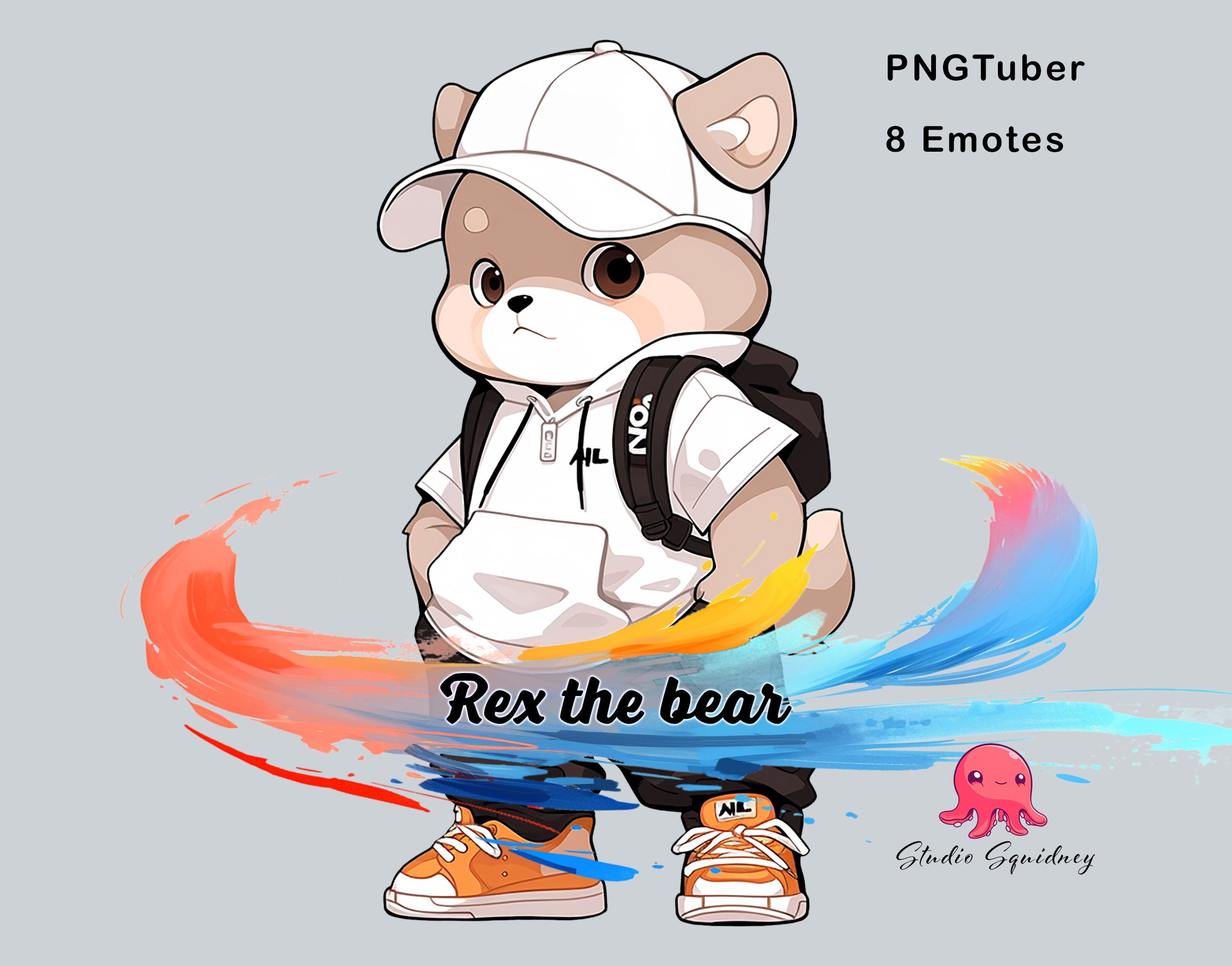 Bear Pngtuber Avatar for Twitch//facebook/kick/discord 