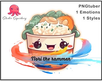 Ramen Noodles Avatar | Premade PNGtuber Twitch | veadotube | Voice Reactive | Streamer