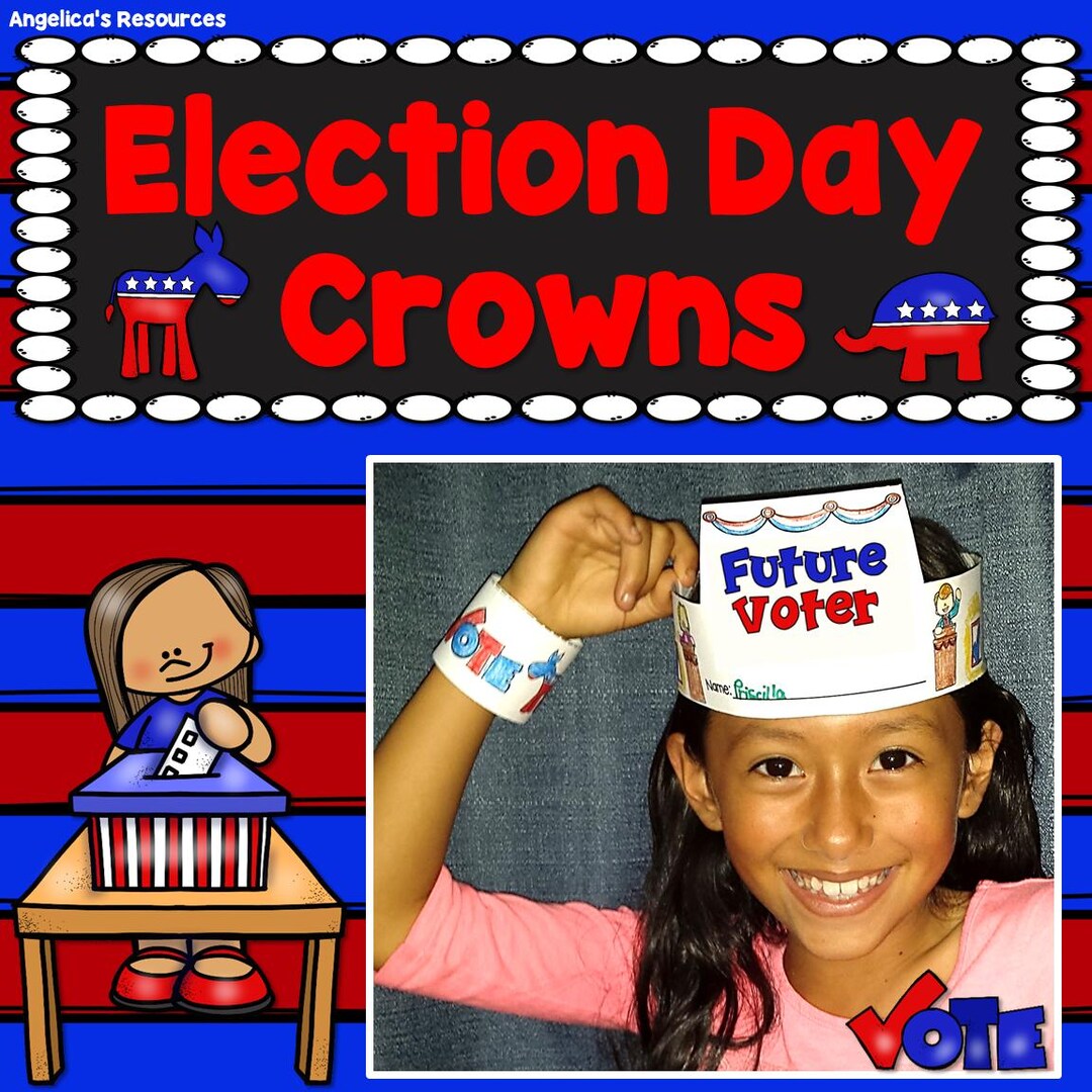 Voting Craft Election Day Activities Voting Craft | Crowns and Wristbands ...
