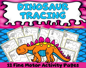 Dinosaurs Coloring Pages Kindergarten Tracing Worksheets | Handwriting Practice