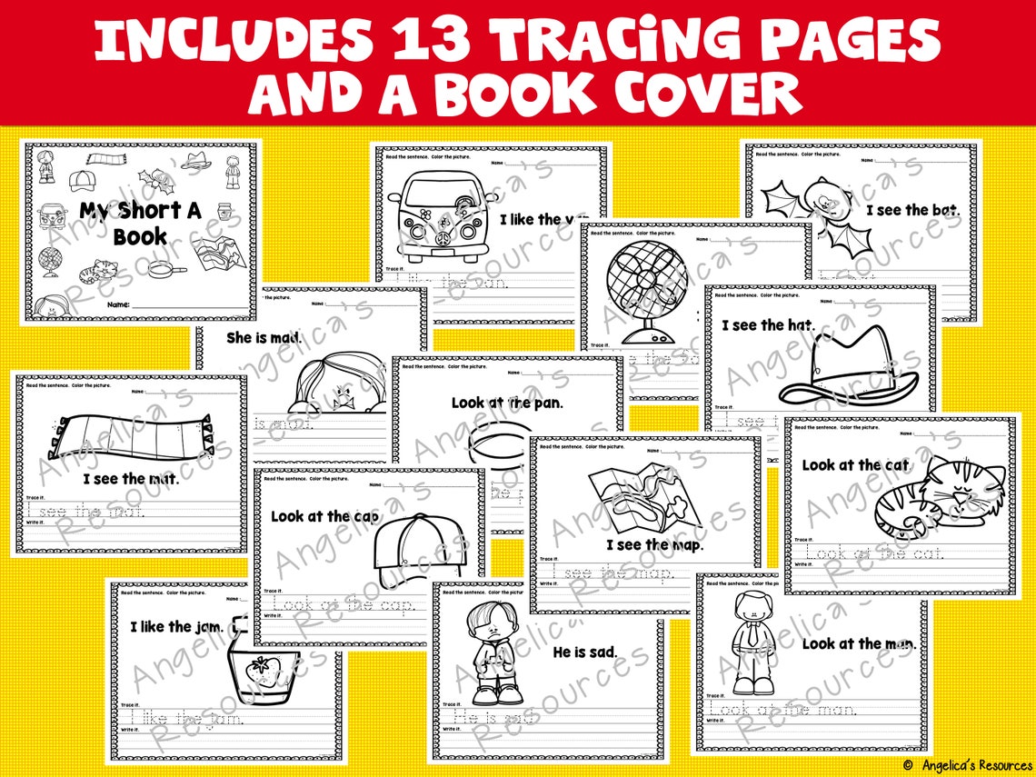 Short A CVC Words | Coloring Pages Printable | Sight Word Practice ...