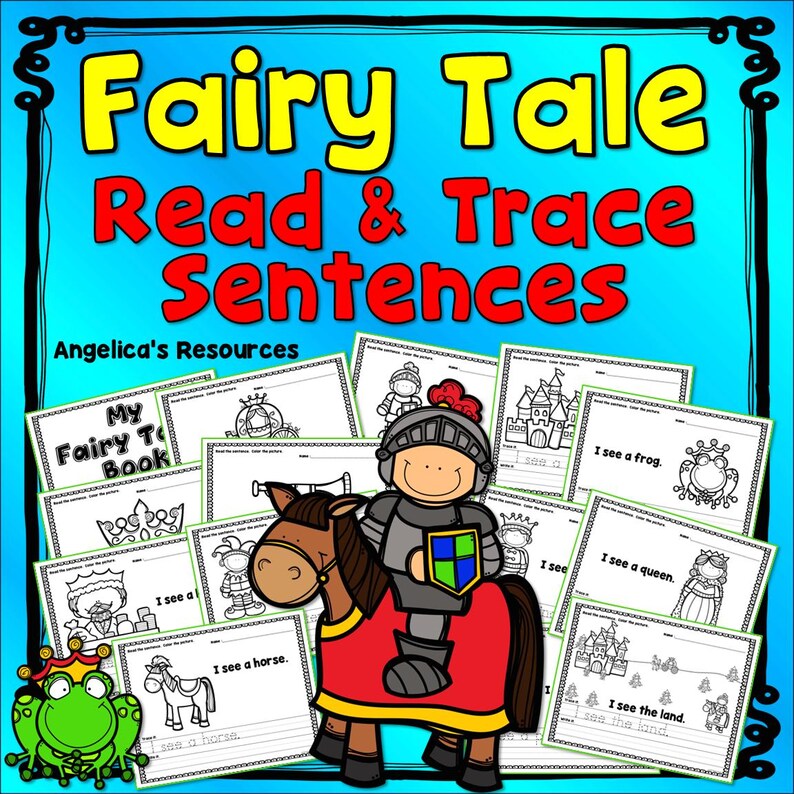 Fairy Tale Coloring Pages Printable Sight Word Practice Handwriting ...