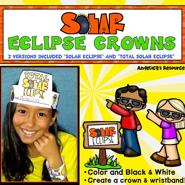 Total Solar Eclipse 2024 Hat Craft | Solar Eclipse Crowns and Wristbands